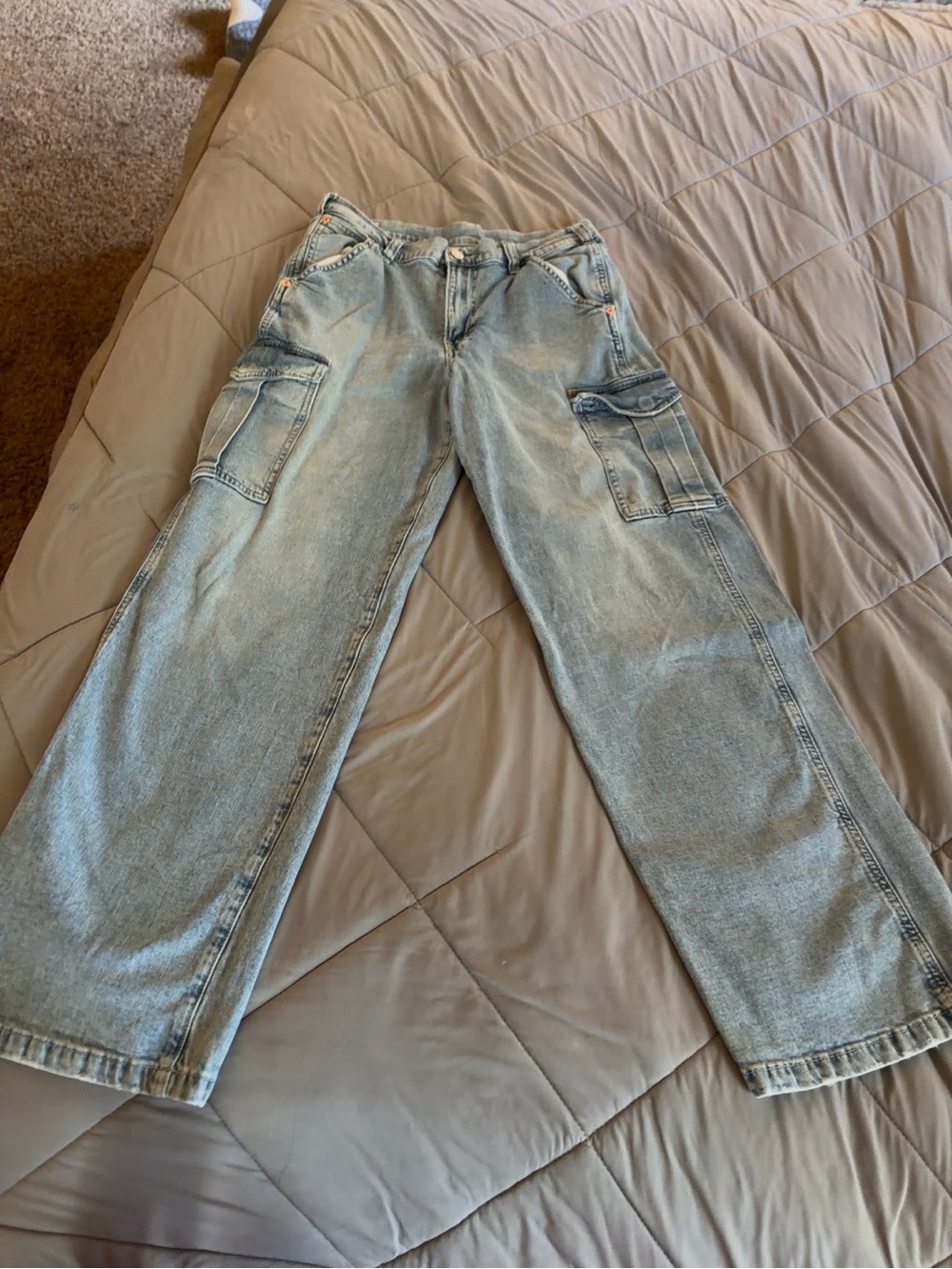 GAP Light Blue Relaxed Cargo Jeans